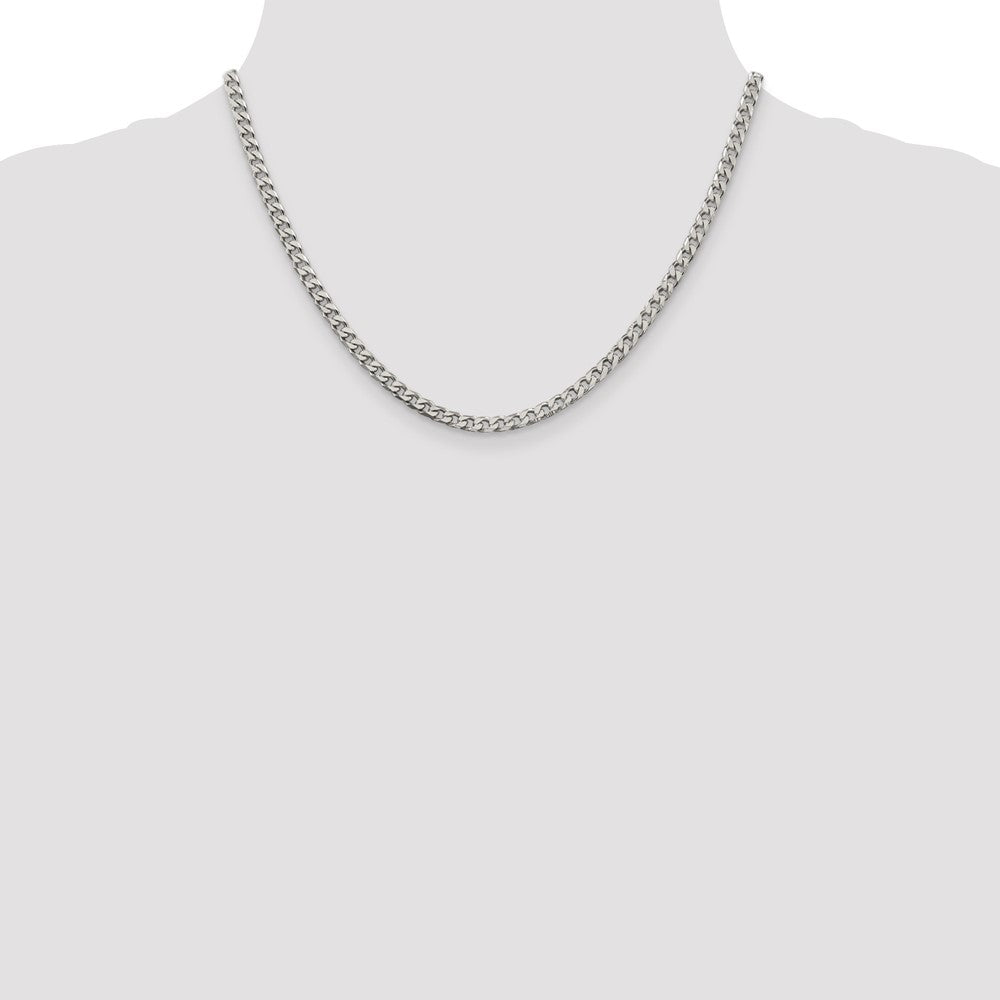 Buy Stylish 3.5mm Polished Sterling Silver Curb Chain - Affordable Luxury!