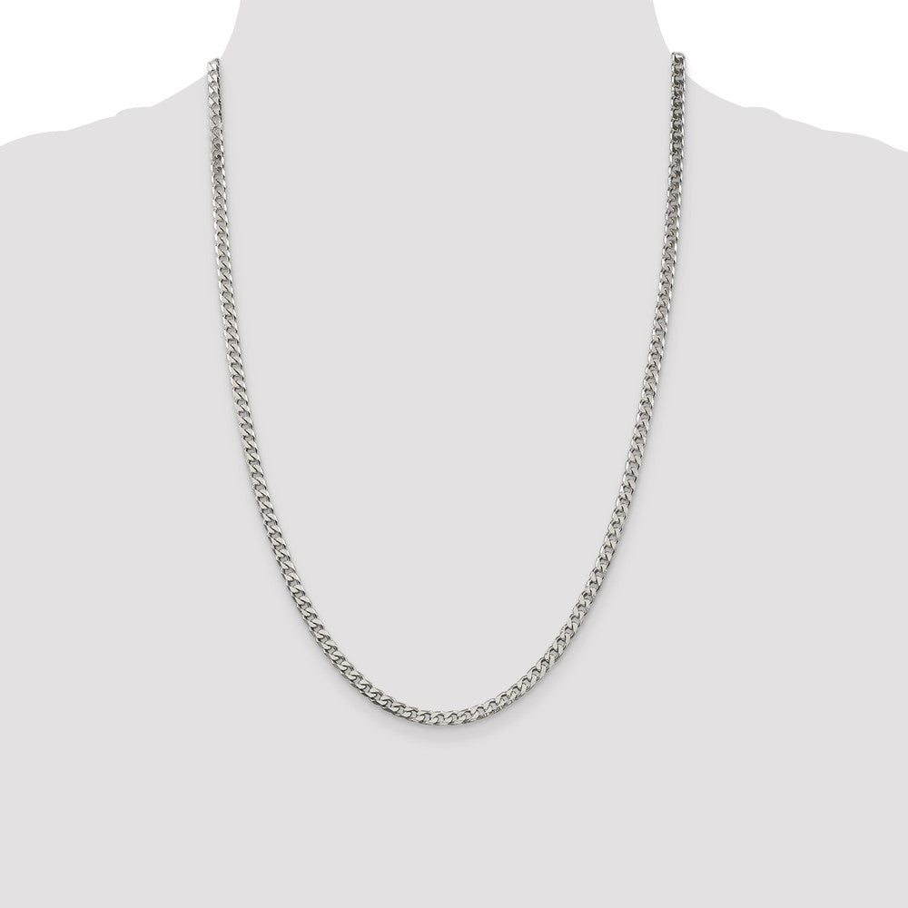 Buy Stylish 3.5mm Polished Sterling Silver Curb Chain - Luxury Value Piece