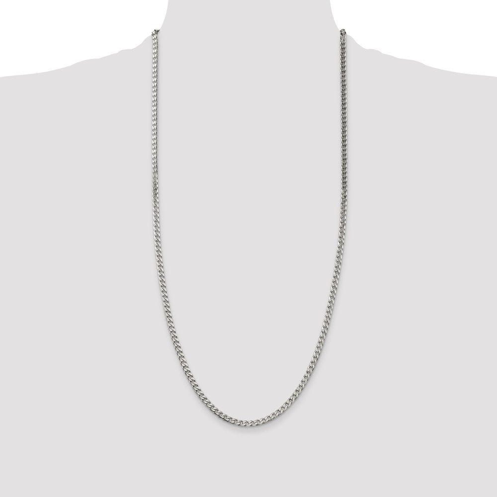 High-Quality 3.5mm Sterling Silver Curb Chain - Stylish & Affordable Jewelry