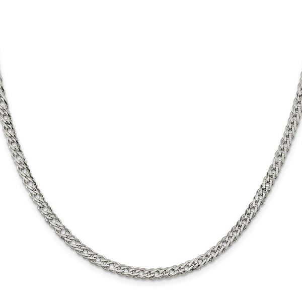 Sterling Silver 4.25mm Double Curb Chain with 6-Sided Links