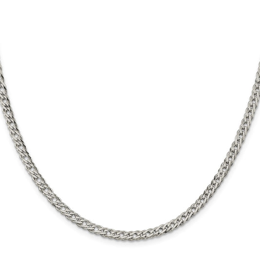 Buy Stylish Sterling Silver 4.25mm Double Curb Chain with 6-Sided Links
