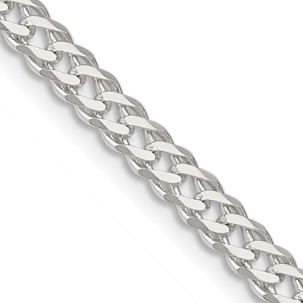 Buy Stylish Sterling Silver 4.25mm Double Curb Chain with 6-Sided Links