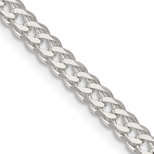 High-Quality 4.25mm Sterling Silver Double Curb Chain - Stylish Design, Value!
