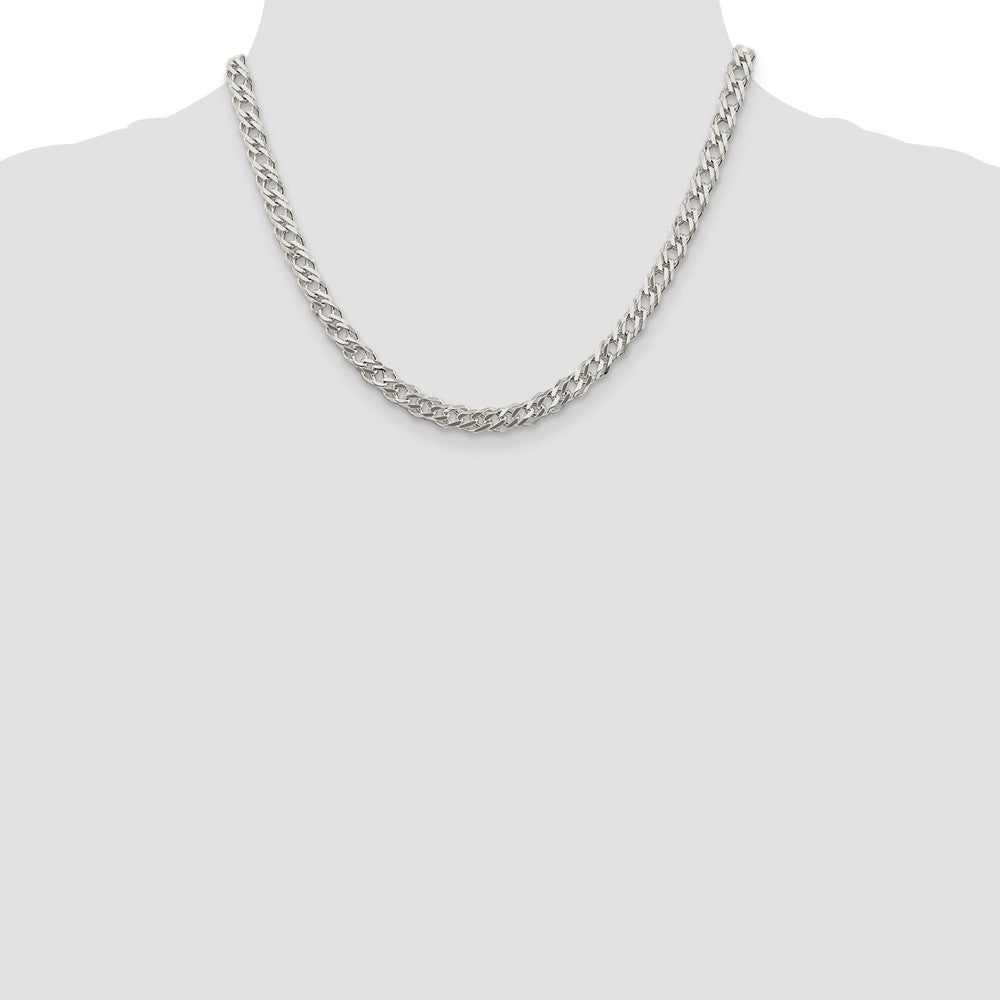 Buy Exclusive 5.65mm Sterling Silver Double Curb Chain - Stylish Flat Design