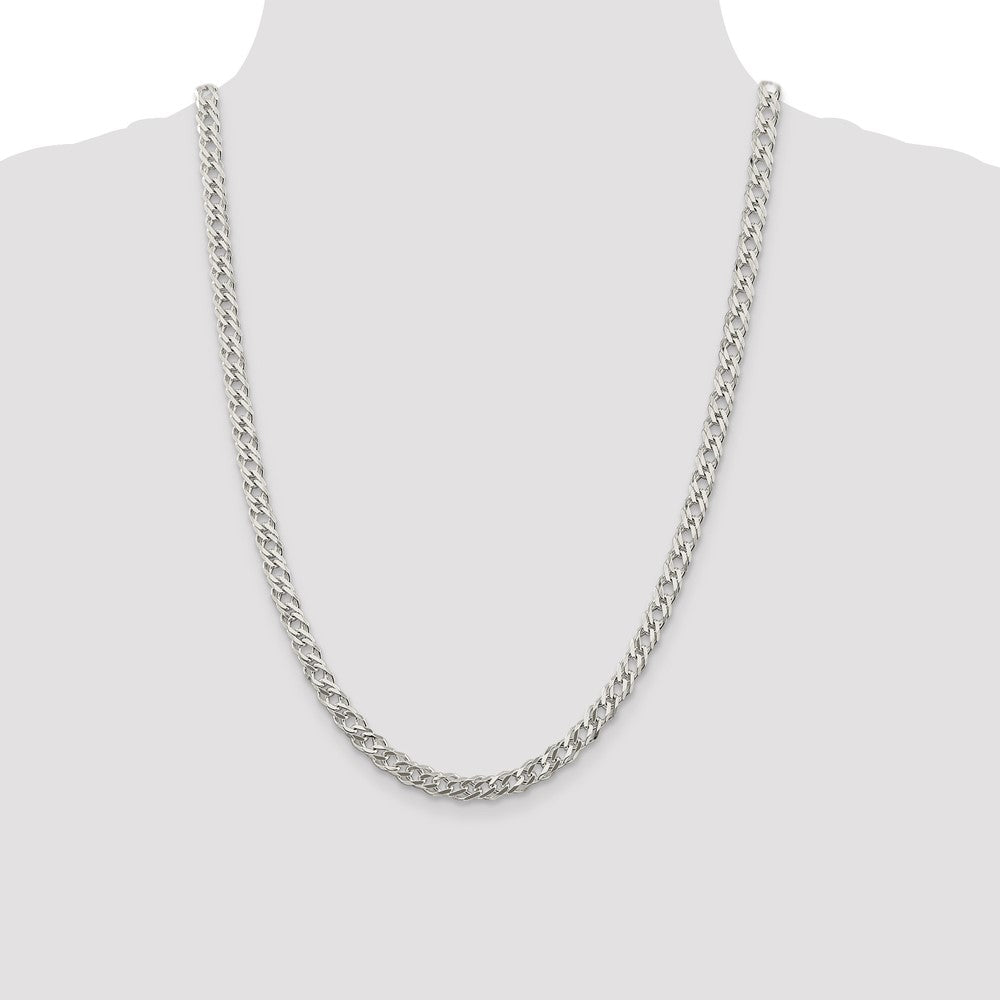 Exclusive 5.65mm Sterling Silver Double Curb Chain - Stylish & Affordable!
