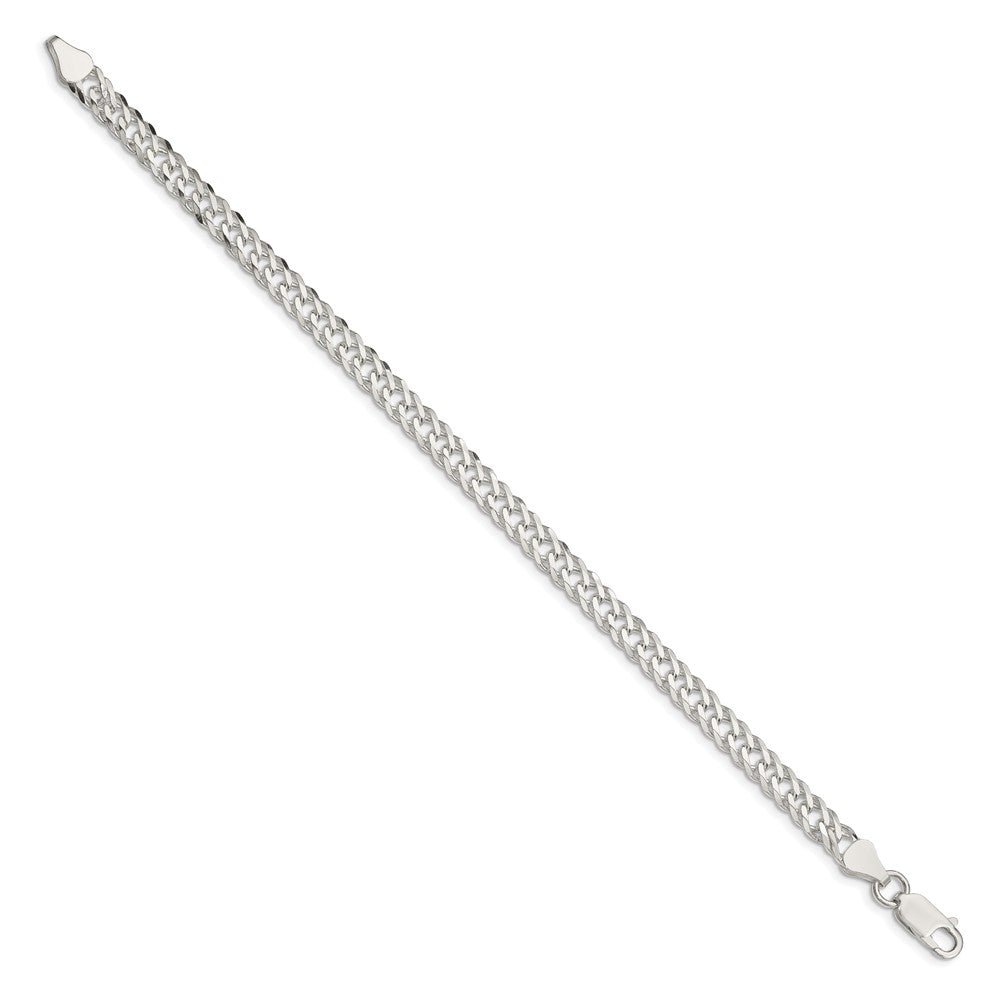 Buy High-Quality 5.65mm Sterling Silver Double Curb Chain - Stylish Flat Design