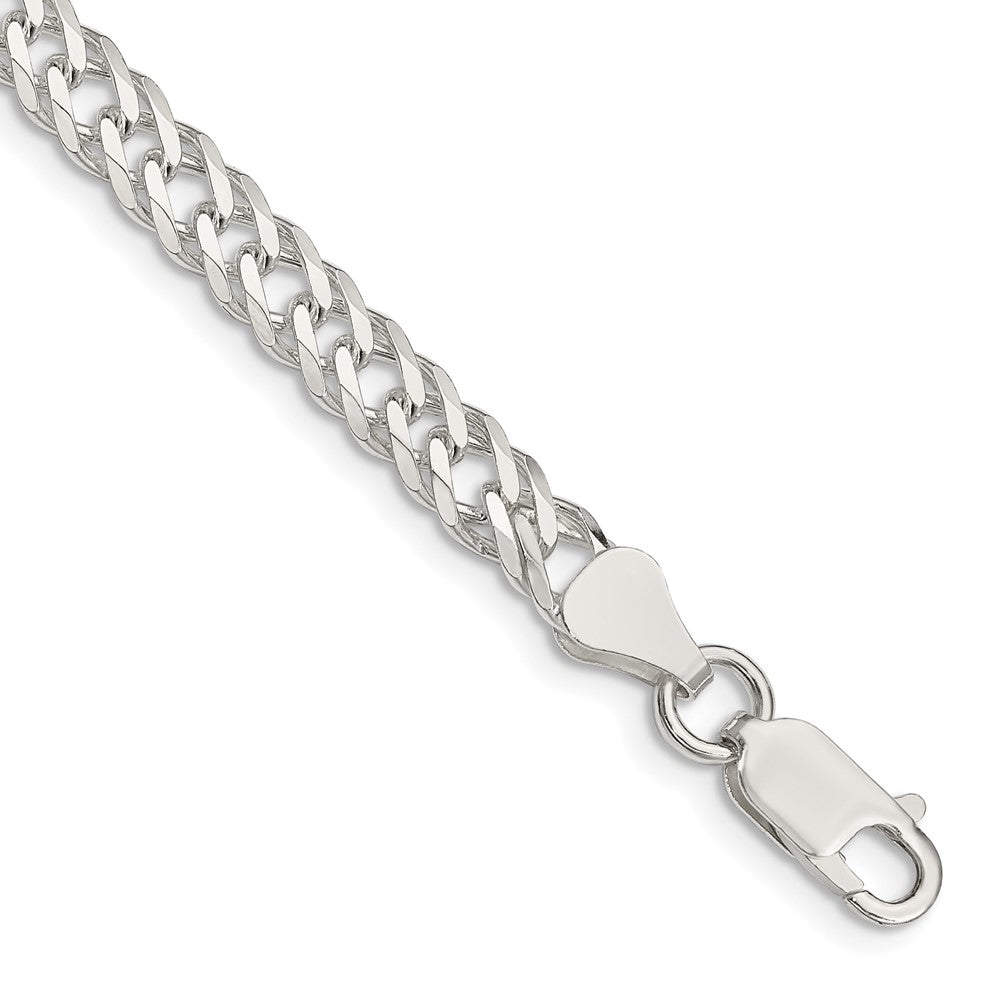 Buy High-Quality 5.65mm Sterling Silver Double Curb Chain - Stylish Flat Design