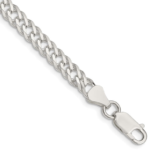 Buy High-Quality 5.65mm Sterling Silver Double Curb Chain - Stylish Flat Design