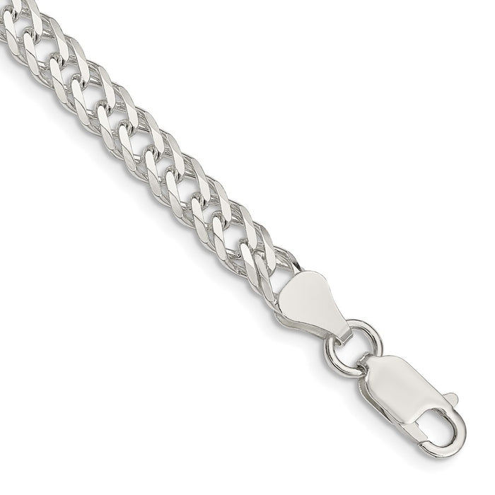 Buy High-Quality 5.65mm Sterling Silver Double Curb Chain - Stylish Flat Design-1
