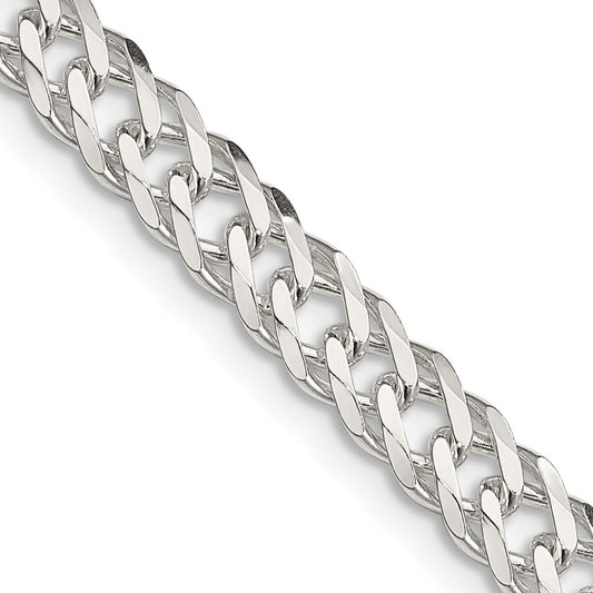 Buy Exclusive 5.65mm Sterling Silver Double Curb Chain - Stylish Flat Design