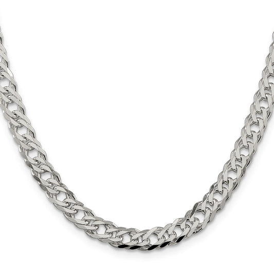 High-Quality 6.25mm Sterling Silver Double Curb Chain - Stylish & Affordable Design