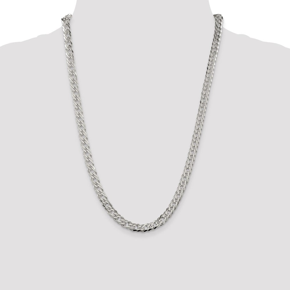 High-Quality 6.25mm Sterling Silver Double Curb Chain - Stylish & Affordable Design