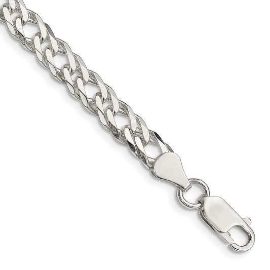 Buy Stylish 6.25mm Sterling Silver Double Curb Chain - Flat Design, Affordable Price