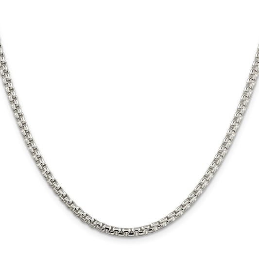 Buy Stylish 3.6mm Round Box Chain in Sterling Silver | Affordable Luxury