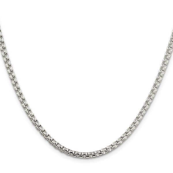 3.6mm Round Box Chain in Sterling Silver - Style GR1-1031404