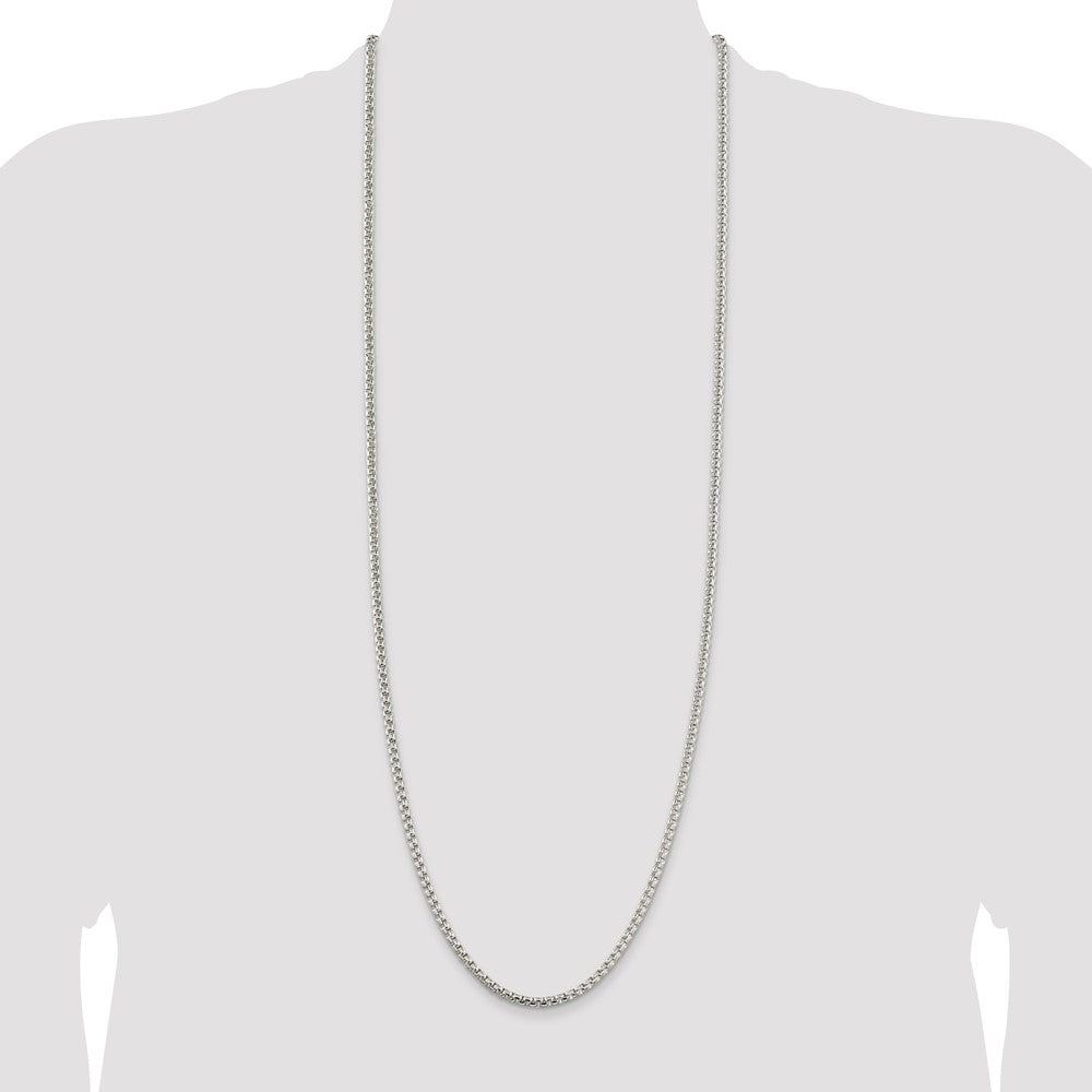 Exclusive 3.6mm Round Box Chain in Sterling Silver | Stylish & Affordable!