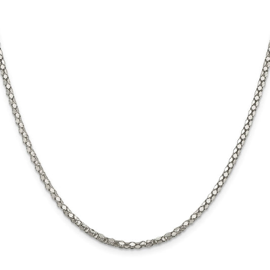 High-Quality 2.5mm Sterling Silver Popcorn Chain - Stylish & Affordable Option