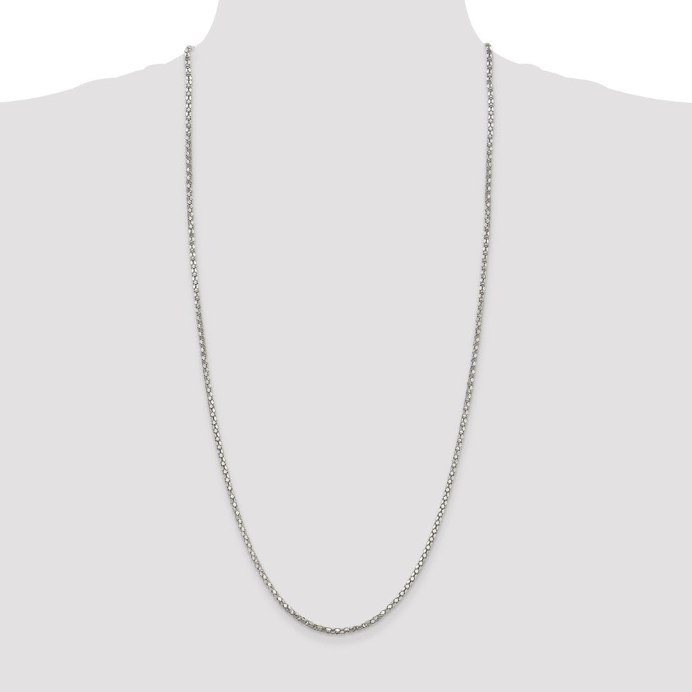 High-Quality 2.5mm Sterling Silver Popcorn Chain - Stylish & Affordable Option