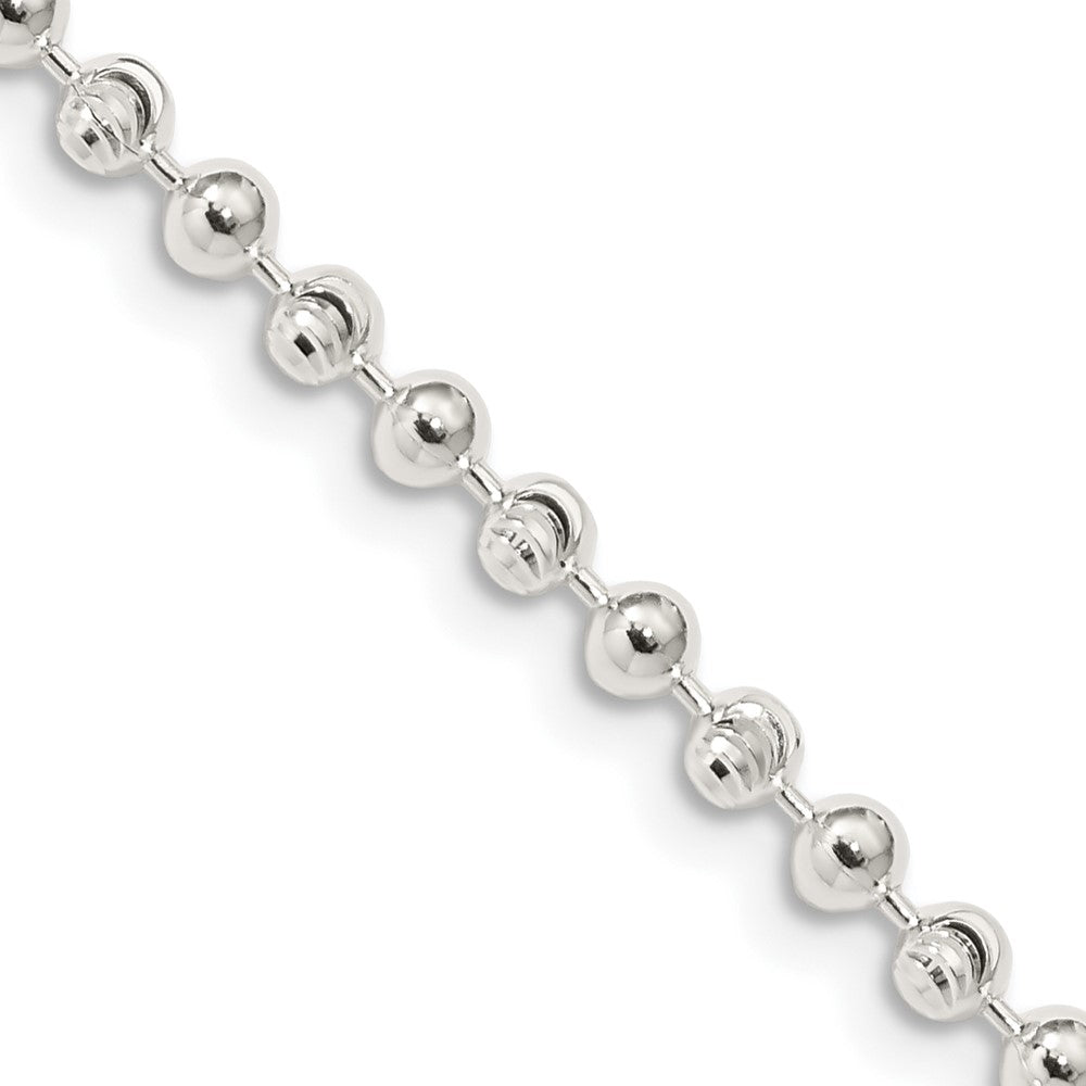 High-Quality 3mm Sterling Silver Beaded Chain - Stylish & Affordable Jewelry