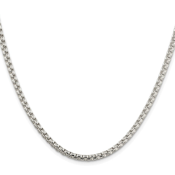 Rhodium-Plated Sterling Silver 3.6mm Round Box Chain - Style GR1-1031331