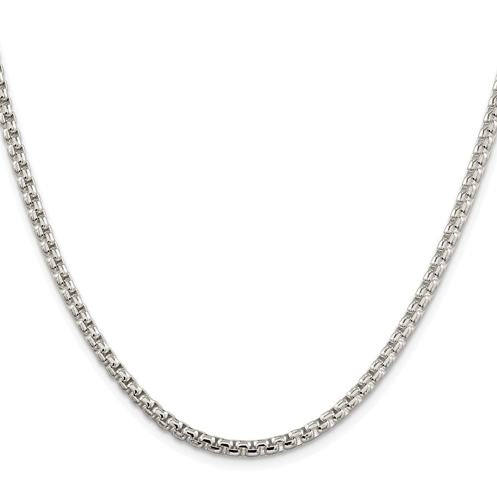 Buy Stylish Rhodium-Plated Sterling Silver 3.6mm Box Chain - Affordable Luxury