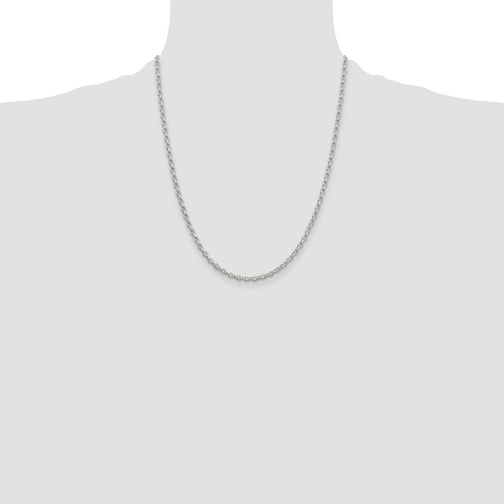 Buy Stylish Sterling Silver 2.75mm Oval Rolo Chain - Affordable Elegance!