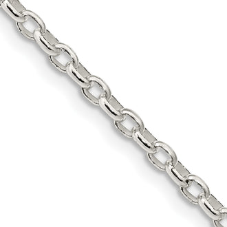 Buy Stylish Sterling Silver 2.75mm Oval Rolo Chain - Affordable Elegance!