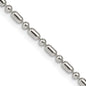 High-Quality 2mm Sterling Silver Decorative Beaded Chain - Stylish Value!-1