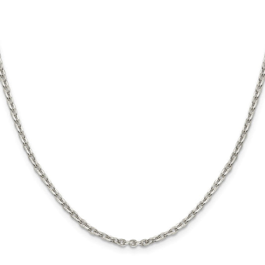 High-Quality 2.75mm Sterling Silver Flat Cable Link Chain - Stylish Value!