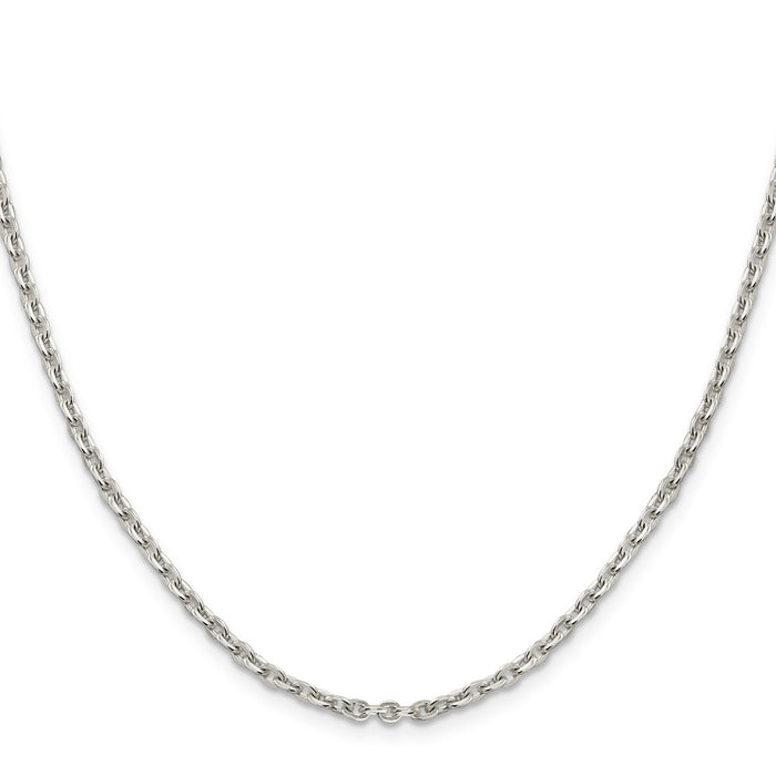 High-Quality 2.75mm Sterling Silver Flat Cable Link Chain - Stylish Value!-2