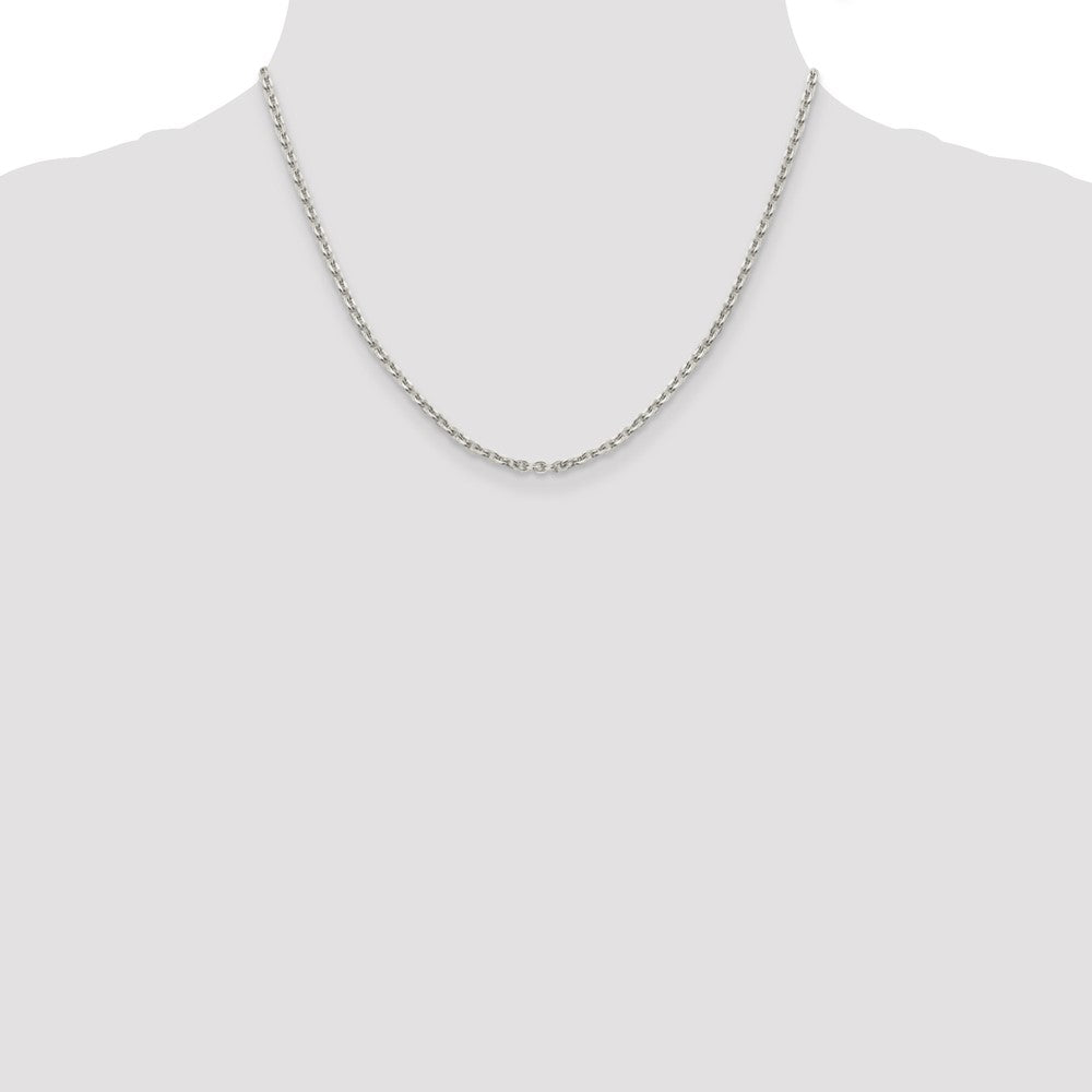 Buy Stylish 2.75mm Sterling Silver Flat Cable Link Chain - Affordable Luxury!