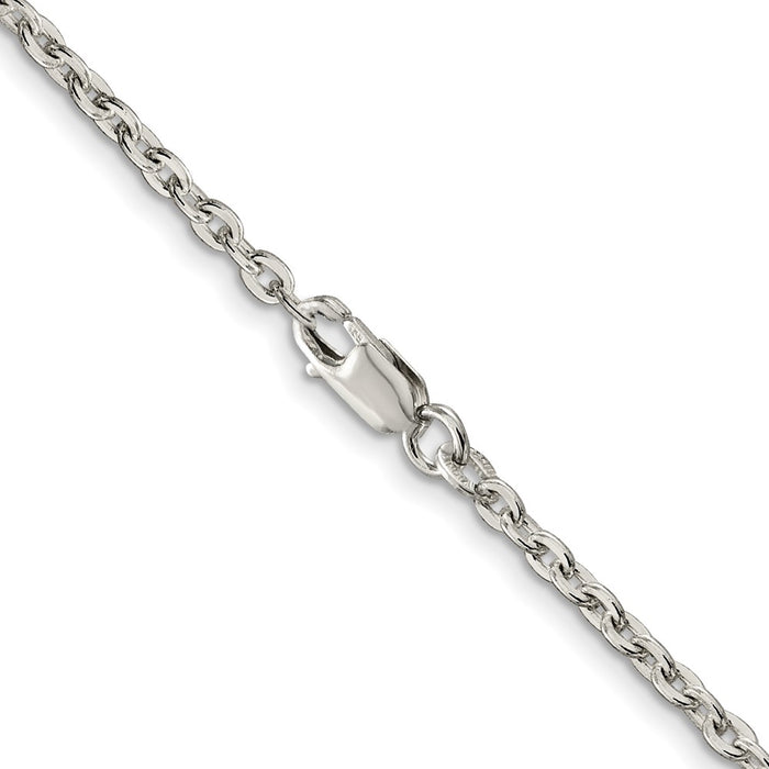 High-Quality 2.75mm Sterling Silver Flat Cable Link Chain - Stylish Value!-3
