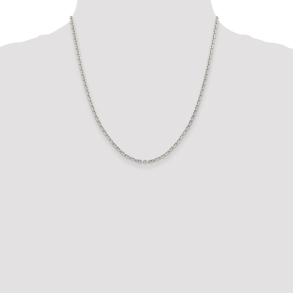 High-Quality 2.75mm Sterling Silver Flat Cable Link Chain - Stylish Value!