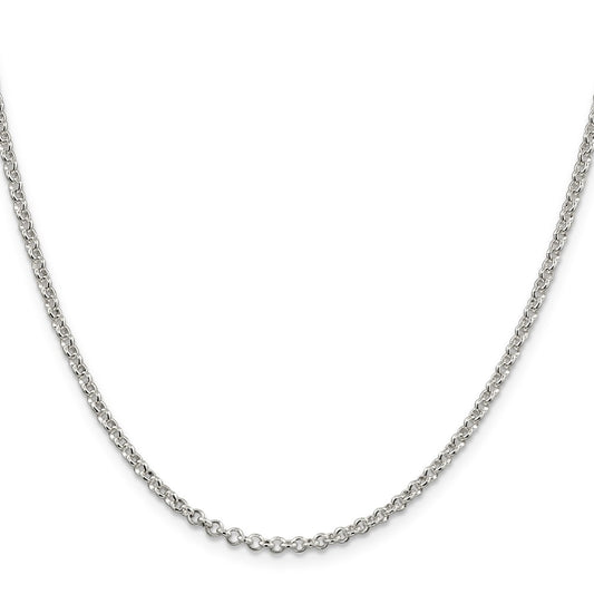 High-Quality 2.8mm Sterling Silver Rolo Chain | Stylish & Affordable Price!