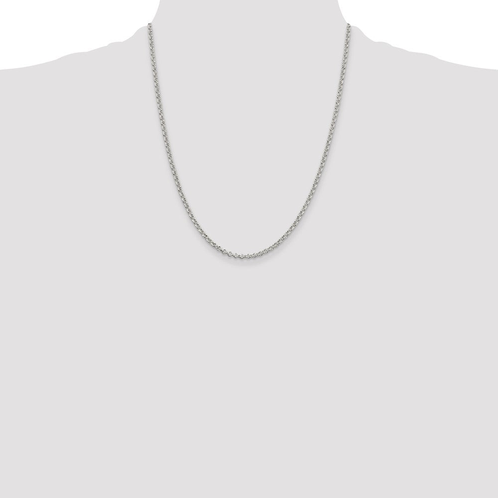 High-Quality 2.8mm Sterling Silver Rolo Chain | Stylish & Affordable Price!