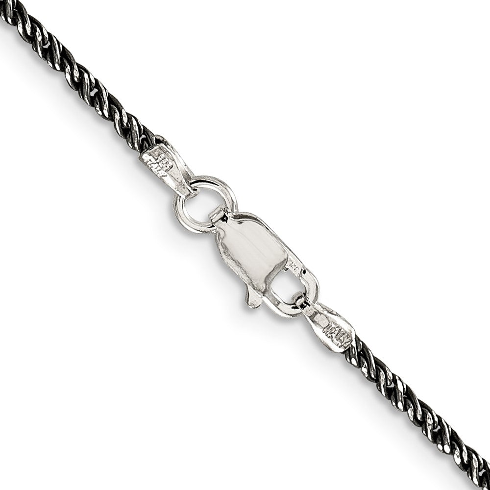 Buy Stylish Ruthenium-Plated Sterling Silver 1.7mm Wheat Chain - Affordable Luxury