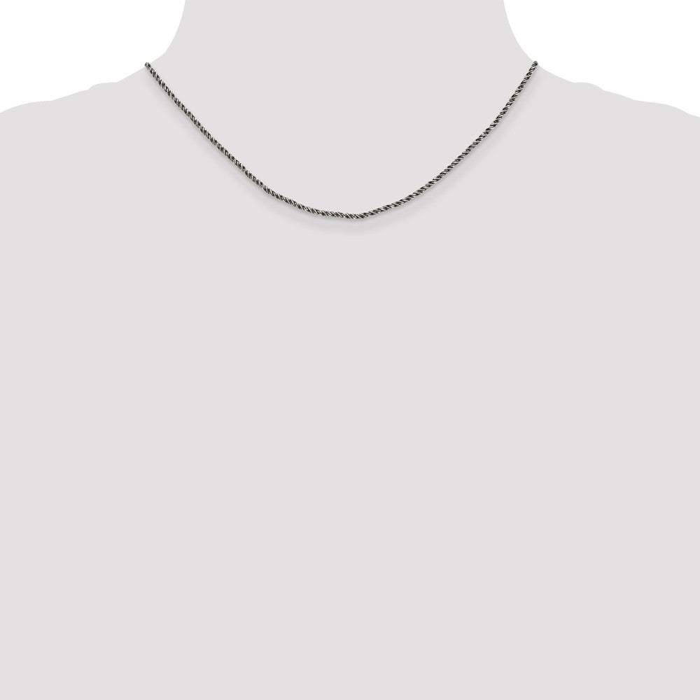 Buy Stylish Ruthenium-Plated Sterling Silver 1.7mm Wheat Chain - Affordable Luxury