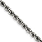 Buy Stylish 4.5mm Sterling Silver Rope Chain - High-Quality Ruthenium-Plated-2