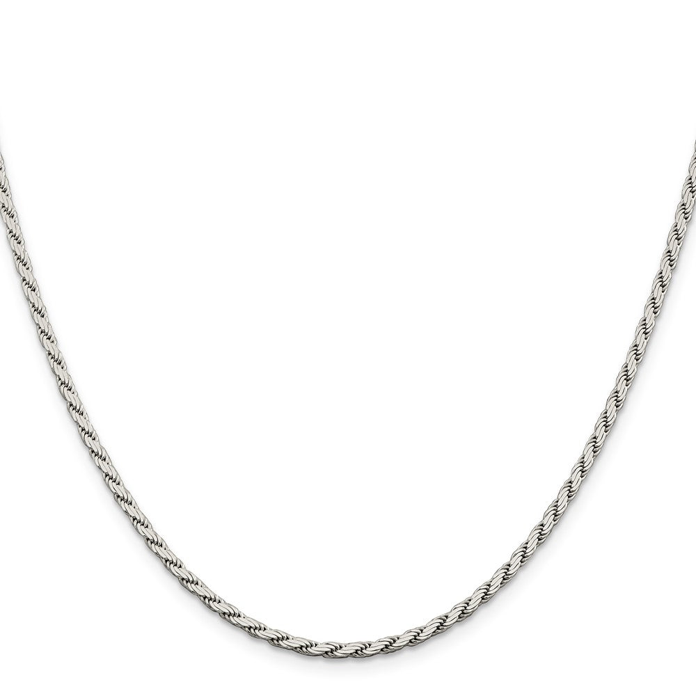 Buy Stylish 2.5mm Sterling Silver Flat Rope Chain - Affordable Luxury Jewelry