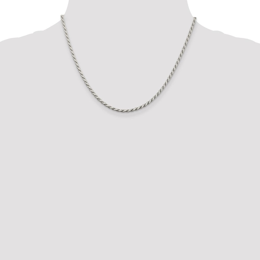 Buy Stylish 2.5mm Sterling Silver Flat Rope Chain - Exclusive Value Jewelry