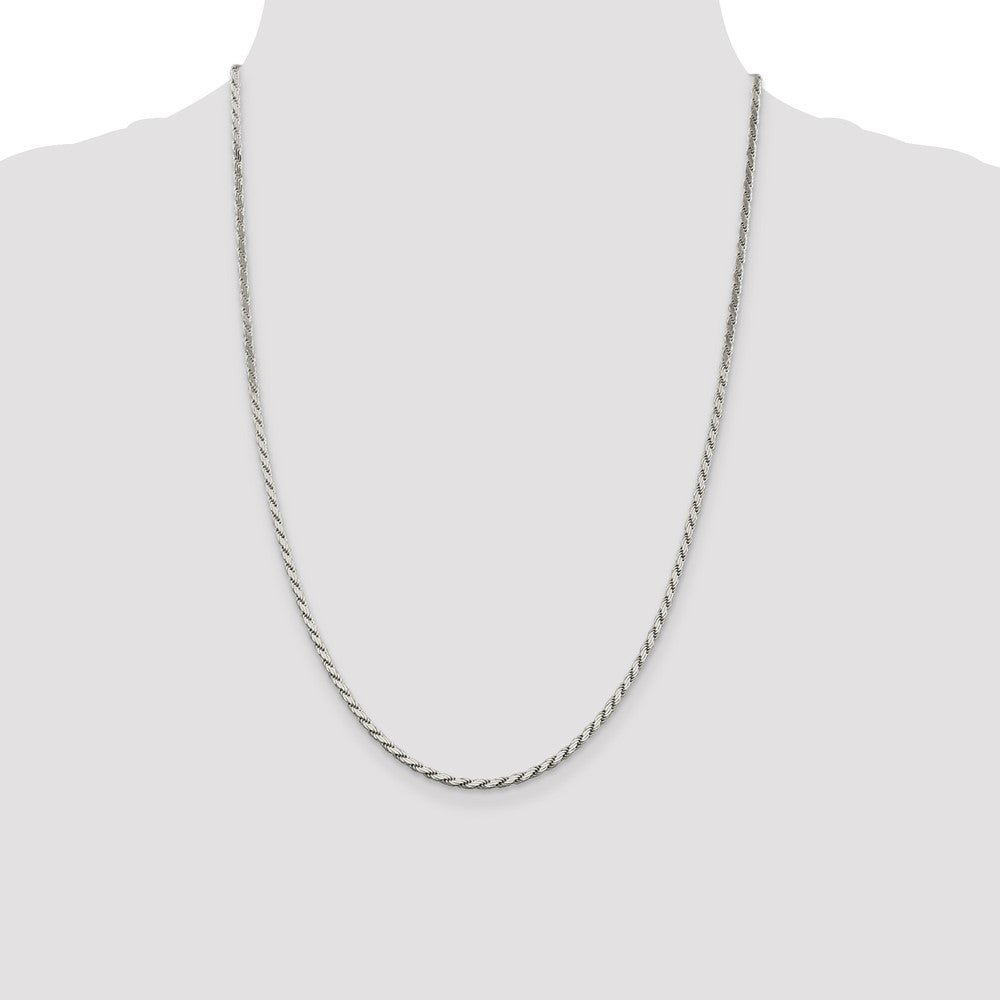 Buy Stylish 2.5mm Sterling Silver Flat Rope Chain - Affordable Luxury Jewelry
