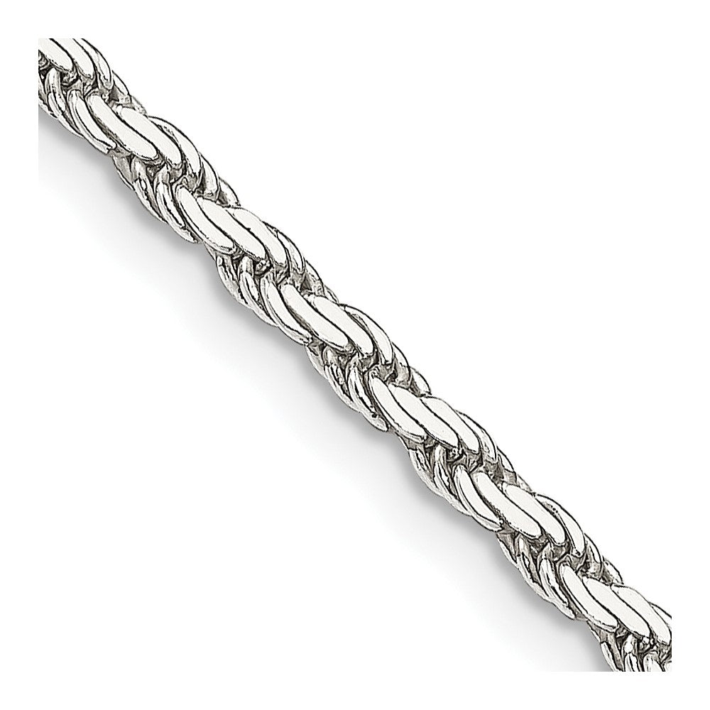 Buy Stylish 2.5mm Sterling Silver Flat Rope Chain - Affordable Luxury Jewelry