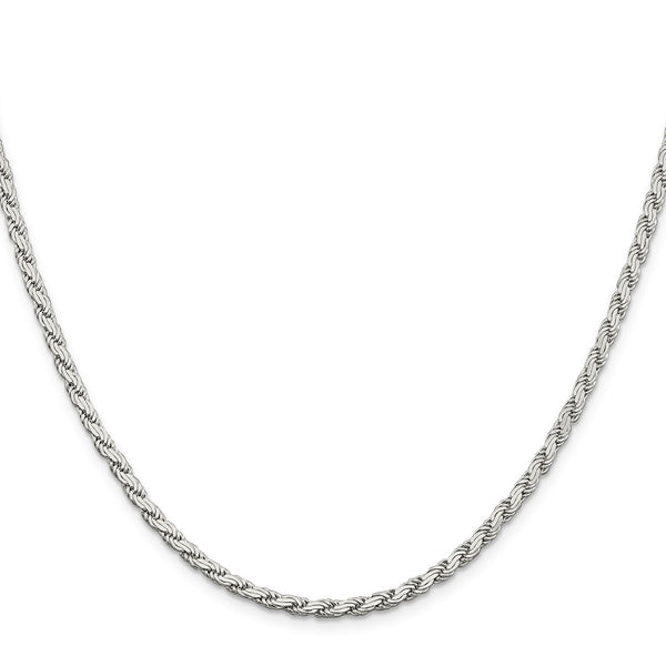 3.1mm Flat Rope Chain in Sterling Silver