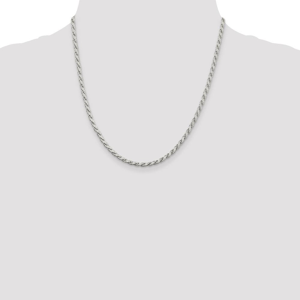 High-Quality 3.1mm Sterling Silver Flat Rope Chain - Stylish & Affordable Price