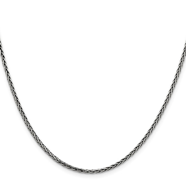 2.2mm Antiqued Sterling Silver Spiga Chain - Style GR1-1034423