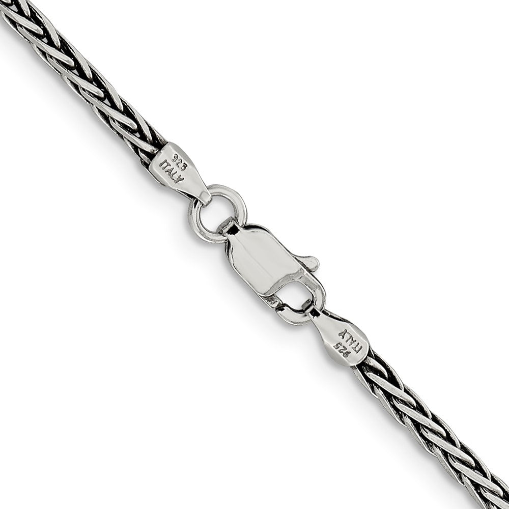 Buy Exclusive 2.2mm Antiqued Sterling Silver Spiga Chain - Stylish Value