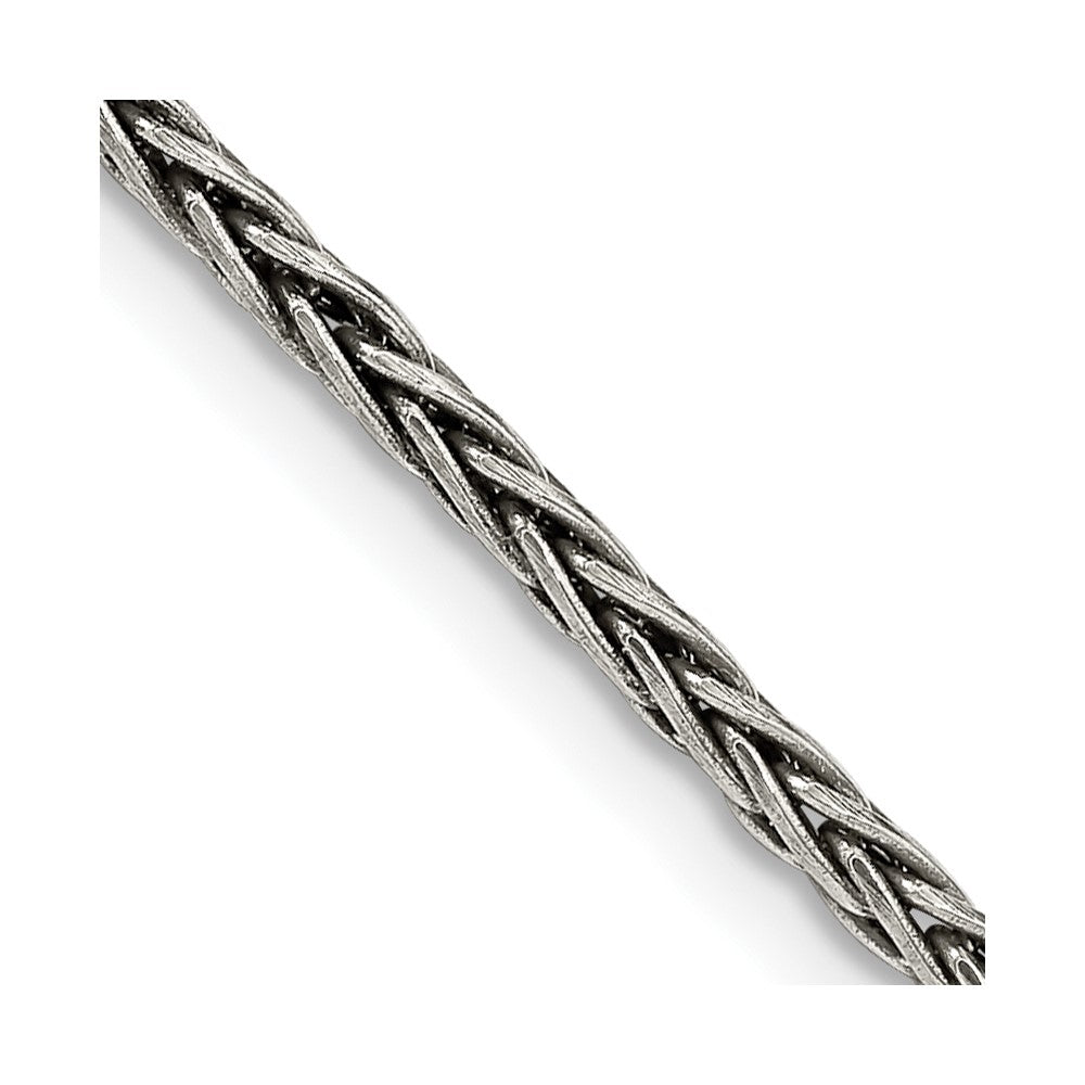 Buy Stylish Antiqued Sterling Silver 2.2mm Solid Square Spiga Chain