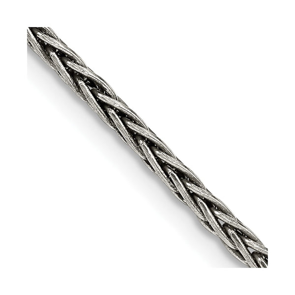 2.2mm Antiqued Sterling Silver Spiga Chain - Style GR1-1034423
