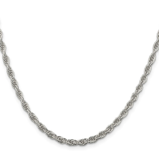 High-Quality 3.8mm Sterling Silver Rope Chain - Stylish & Affordable Option!