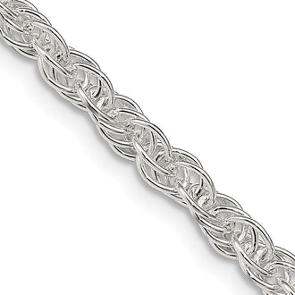 High-Quality 3.8mm Sterling Silver Rope Chain - Stylish & Affordable Option!